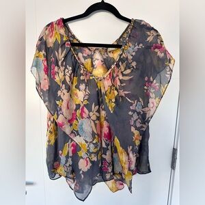 Postella Floral Silk Blouse